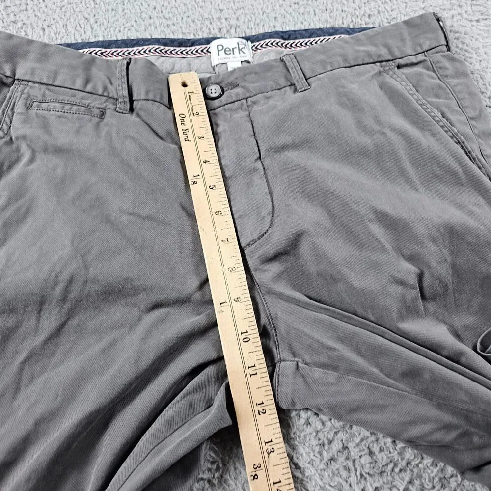 Perk Pants Mens 36x28 Gray 2.0 Chino Slim Straight Stretch Feel Good Golf Twill